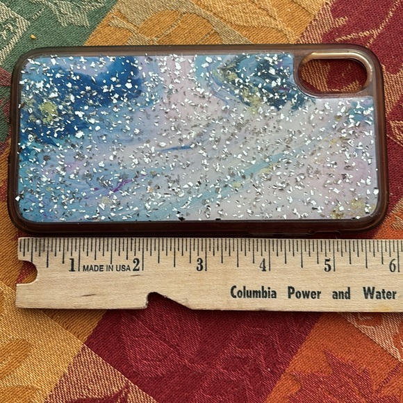 Blue and pink sparkly phone case. Was on iPhone XR. - Picture 2 of 4